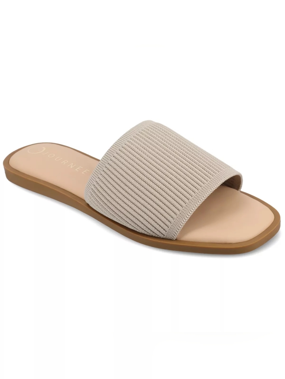 Journee Collection Beige Slide Sandals